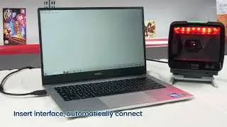 Desktop Hands Free 1D 2D QR Code Wide Scanning Window Platform Barcode Scanner