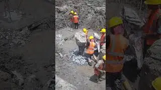 Pile head breaking in civil construction project #shorts #piles #headbreaker