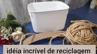 ideia incrível RECICLAGEM com pote de sorvete