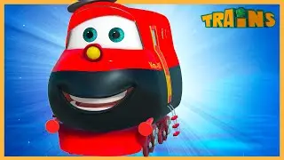 Train cartoon | Super wings | Collection 292