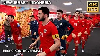 PES 2024 - Indonesia vs Australian | Gelora Bungkarno Gameplay 4K HDR - New Jersey Erspo PES 2021