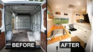 Transforming this dirty van into a comfy home! TIMELAPSE (7 Months)
