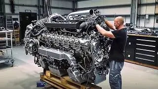 Man Fully Assembles MAN TRUCK ENGINE Perfectly | Start to Finish by 