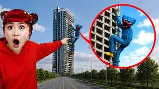 CAUGHT on DRONE: HUGGY WUGGY CLIMBING a Building at 3AM?! (Mimi Found It…)