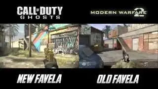 OLD FAVELA (MW2) VS NEW FAVELA (GHOSTS) - FAVELA MAP COMPARISON (NEW FAVELA)