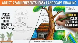 HOW TO DRAW A VILLAGE SCENERY IN JUST 10 MINUTES: STEP-BY-STEP TUTORIAL