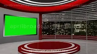 News TV Studio Set 55 - Virtual Green Screen Background Loop