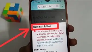 Address removal failed problem in Amazon? 