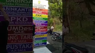 Proses pembuatan neon box akrilik led Desa Watuaji