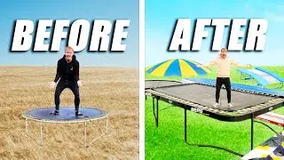 Backyard TRAMPOLINE PARK Transformation!