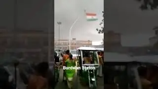 National Flag at Burdwan Staton Collapsed #nationalflag