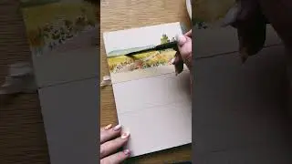 Simple watercolor landscape inspired by France. Paint with me in Loire Valley France next summer!