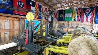sawing more short logs 