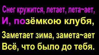 СНЕГ КРУЖИТСЯ - ПЛАМЯ - КАРАОКЕ  - ВИДЕ0СУФЛЁР | Авторы Козлова Л. (слова), Березин С. (музыка)