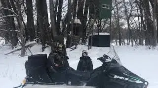 Охота на кабана с вышки с сынишкой!