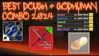 *1 Shot* Best Dough + Godhuman Combo 2024! (Blox Fruits)