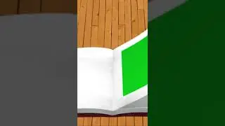 Flipping 3D book paper animation green screen frame no copyright video footage