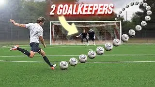 FREE KICK CHALLENGE vs 2 GOALKEEPERS