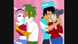 Zakumi X Aviva and Gauchito X Hua Mulan Rongrong Double Date Pictures