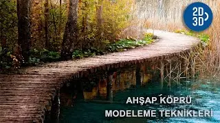 3ds Max Peyzaj Tasarım Projesi Ahşap Köprü Modelleme Teknikleri