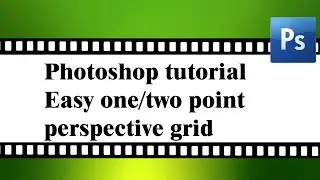Easy one/two point perspective grid in Photoshop