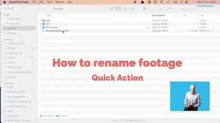 How to Rename Footage using Mac Automator