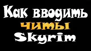 Как вводить читы в Skyrim