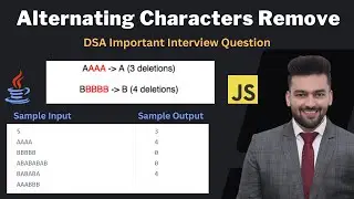 Remove Alternative Characters Algorithm in Java DSA #DSA #AlternativeCharacters Hoshiyar Singh Jyani