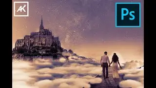 How to Make a Fantasy Photo Manipulation - Couple Walking in the Clouds