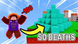 If I DIE My BED DEFENSE Gets BIGGER!! (Roblox Bedwars)