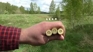 TOZ BM-16 shotgun. Firing with various pellet sizes.