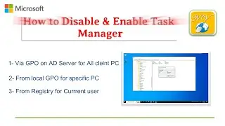 How to Disable & Enable Task Manager on Windows  II GPO II Local System II Regedit II