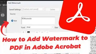 How to Add Watermark to PDF in Adobe Acrobat