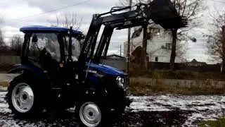 Демонстрация фронтального погрузчика на базе Трактора Фотон 504