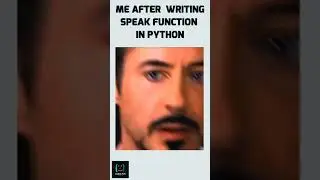 me after writing a speak function in python #coding #python #artificialintelligence #ai #programming