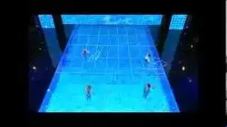 Rhythmic gymnastics ribbons performance at the TV show  