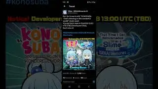 KONOSUBA COLLAB OFFICIALLY ANNOUNCED! (Slime: Isekai Memories)