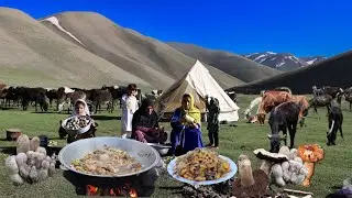 Survival Skill in Afghanistan Mountains | Finding Natural Mushrooms and Cooking Village Style Food