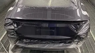 Покраска под толщиномер, Audi A5 . Покраска мокрый по мокрому весь процесс