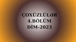 Çoxüzlülər 4.BÖLÜM
