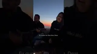 Vocês não tem noção do pôr do sol incrível que estava nessa montanha. 🥹❤️