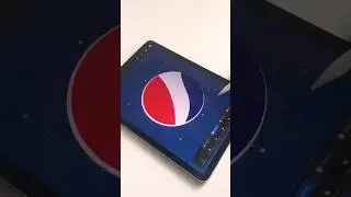 Drawing The Pepsi Logo using Procreate on iPad #artwork #shorts