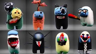 Making Among Us - Horror Crewmate skins 2 with clay | Halloween edition