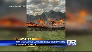 Man survives home explosion in Carroll County