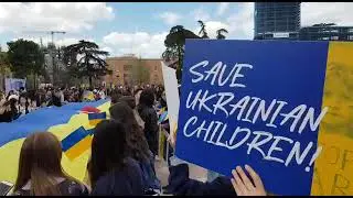 Thousands join protests in Albania to support Ukraine