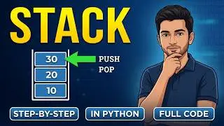 Code To implement Stack using List in Python | Pritesh Patel | [in Hindi]