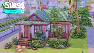 Little Rental Home 🌴- Sims 4 For Rent & Base Game Speed Build