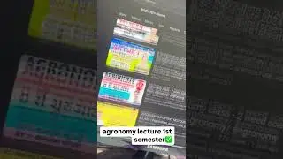 agronomy lecture 1st semester #bsc agriculture #agriculturecourse