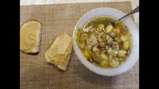 Гороховый суп с цветной капустой и грибами. Пальчики оближешь и проглотишь ложку.