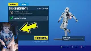 Giving My 6 Year Old Kid Gifts From The Fortnite item Shop Worth More Then 3,000 V-Bucks!! (Part 1)